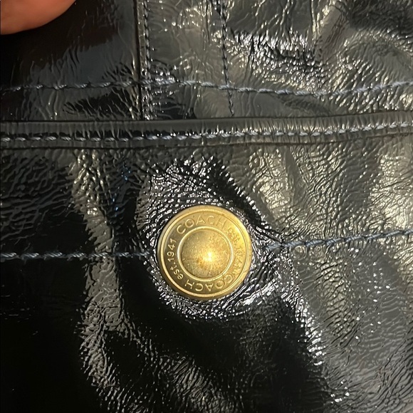 Coach Ego Black Patent Bag - Picture 2 of 6